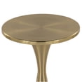 thumbnail image 4 of Gemma 22 Inch Modern Brass Metal Side Table with Hourglass Base for Living Room, 4 of 5