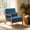 Chenille Blue, variant on JOYMOR Modern Accent Chair, Cream Chenille Upholstered, Solid Wood Frame with Lumbar Pillow, Lounge Armchair for Living Room, Bedroom