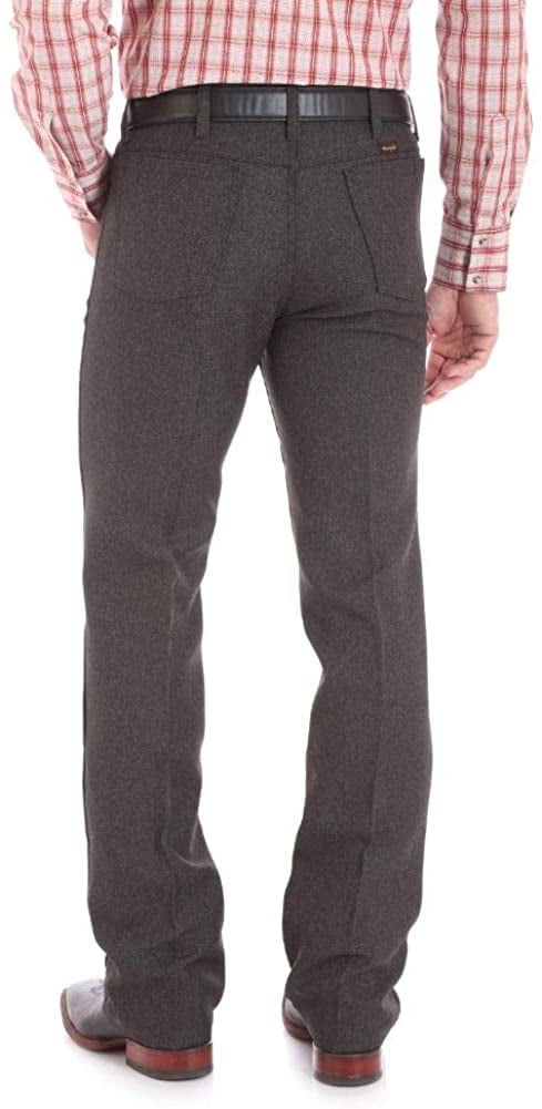 Wrangler Men's wrancher dress Jean, heather blue, 42x29