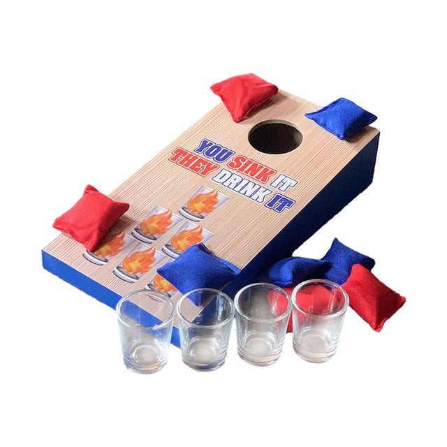 TISHITA Cornhole Toss Toss Game s with 4 Cups Indoor Sandbag Throw Games Party Game