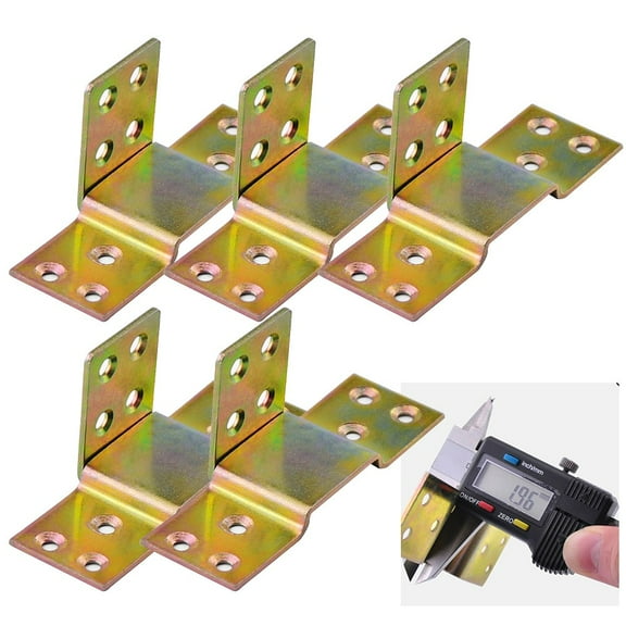 5Pc Wood Bed Rail Metal Bracket Fastener Fitting Furniture Connector Color