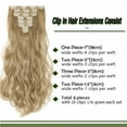 thumbnail image 4 of Benehair Clip in Hair Extensions Full Head Long Thick 8 Pieces Hair 18 Clips Curly Wavy Straight Hairpieces 100% Real Natural as Human Best Hair Set 26'' Straight Ash Blonde, 4 of 11