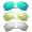 3 Pack Gold Green, Mirror & Yellow, variant on 3 Pack Metal Frame Arm Aviator Fashion Sunglasses for Men for Women, Flash Mirror Lens , Blue, Mirror & Gold