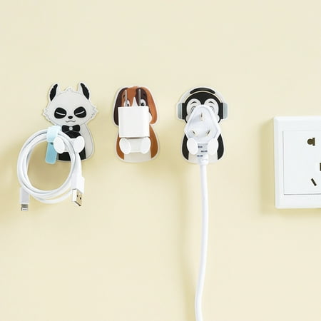 

Pontos Power Cord Plug Bracket Wall Mounted Animals Adhesive Hook Socket Storage Rack