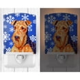 thumbnail image 2 of Airedale Winter Snowflakes Holiday Ceramic Night Light, 2 of 2