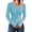 Blue, variant on Women's Thermal Underwear Top Long Sleeve Crew Neck Cotton Basic Solid Winter Warm Base Layer
