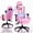 Pink, variant on Mr IRONSTONE Gaming Chair with Bluetooth Speakers and RGB LED Lights, Ergonomic Massage Computer Chair with 3D Armrests and Footrest, Red/Black