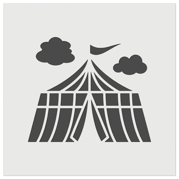Circus Carnival Tent DIY Cookie Wall Craft Stencil - 5.5 Inch