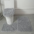 thumbnail image 1 of Bathroom Rugs Sets 3Piece Bath Mat for Bathroom Non-Slip Bathroom Mats Water Absorbent Bath Rug Floor Mats Soft Washable Shower Rug Toilet Lid Cover, 1 of 6