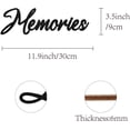 thumbnail image 2 of Memories Word Cutout Sign Laser Cut Wood Letter Sign Black Wall Decor Unfinished Wooden Signs Wall Art Basswood Hanging Sculpture Decor for Crafts DIY Farmhouse Living Room 11.9x3.5Inch DIY, 2 of 8