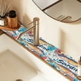thumbnail image 2 of Yayeee Faucet Mat for Kitchen Sink 14.7" Diatomite Long Splash Guard Pad, Yellow Sardines Pattern, 2 of 7