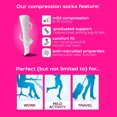 thumbnail image 3 of Dr. Motion 4 Pairs Pack Women's Graduated Compression Knee High Socks, 3 of 3