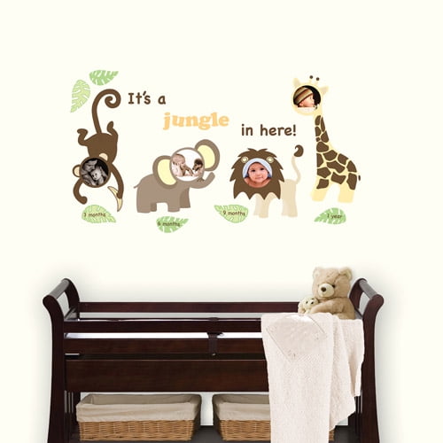 For Kids Room Safari Buddies Elephant Monkey Animals Decal Sticker Wall Pops 