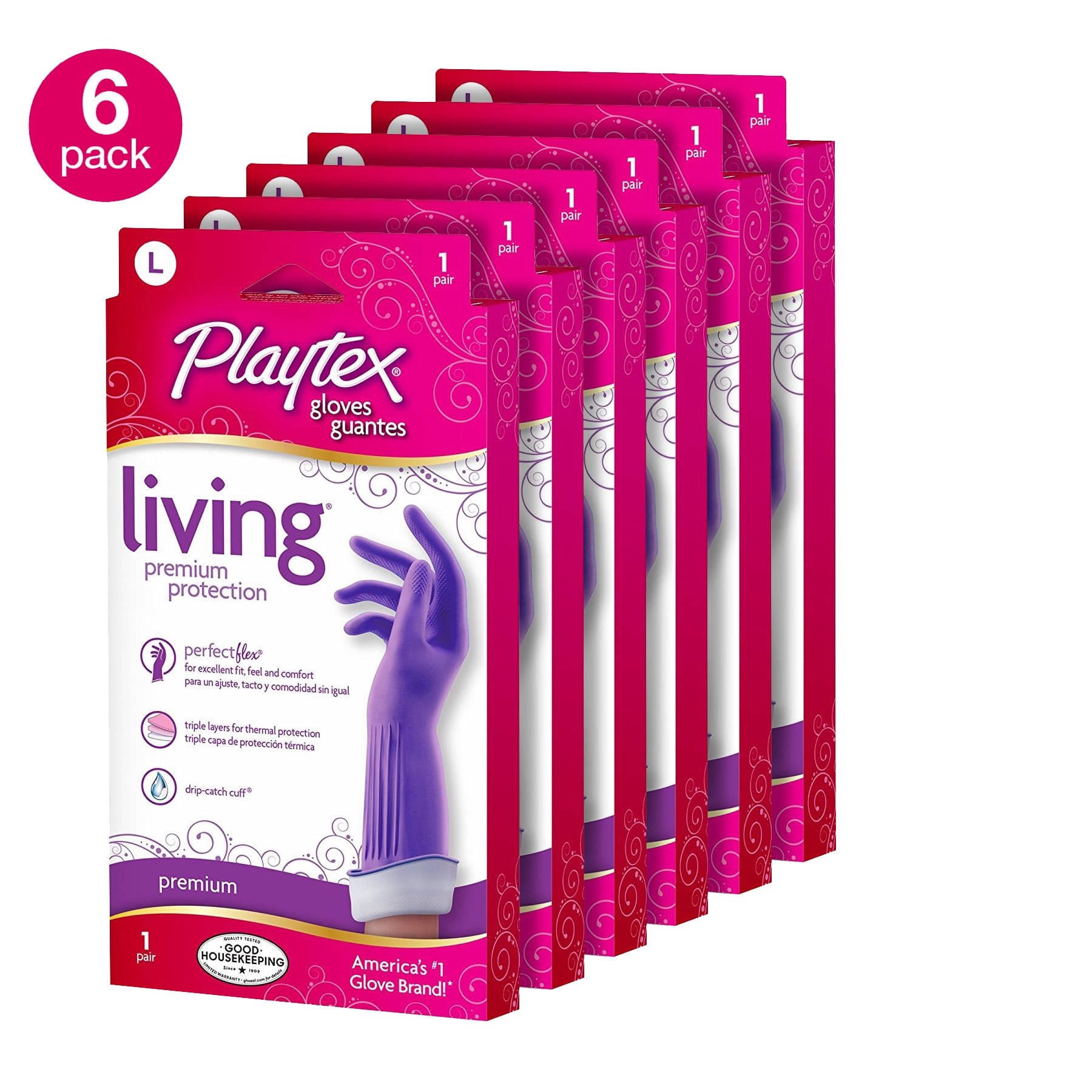 Playtex Living DripCatch Cuff Gloves, Large