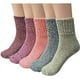 thumbnail image 1 of 5 pares de calcetines térmicos de invierno para mujer, calcetines de estilo vintage de algodón y lana de punto grueso, cálidos y cómodos para mujer, 1 of 7