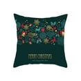 thumbnail image 7 of Bueautybox Christmas Throw Pillow Cover Holiday Decor Vintage Green Pillow Cover Cuhion Cover Case for Couch Sofa Home Decoration Pillows Linen,18 X 18 Inches, 7 of 7