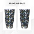 thumbnail image 3 of KLL Rocket Space Print 40oz Stainless Steel Insulated Car Cup with Spillproof Lid - Keep Your Drink Hot or Cold on the Go-Straw Two-piece Set, 3 of 8