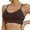 Coffee, variant on Krdevn Women's Seamless Sports Bra Wireless Shockproof Yoga Bra with Adjustable Straps,L