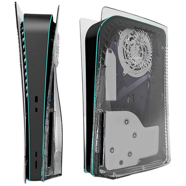 Faceplate with Cooling Vents for PS5 Disc Edition Face Plate Console Cover Replacement Side Plate Shell Dustproof Accessories for PlayStation 5 Transparent
