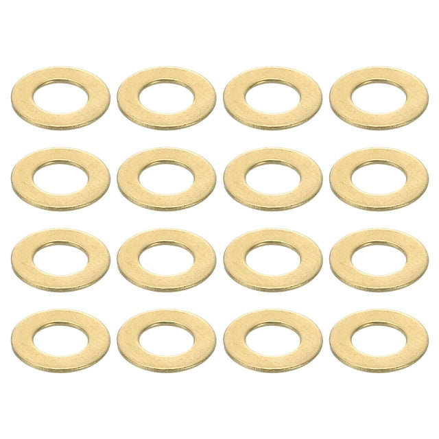 100 Pcs Rondelles Plates en Laiton, Assortiment de Rondelles en Laiton M4x8x0.5mm pour Vis et Boulons
