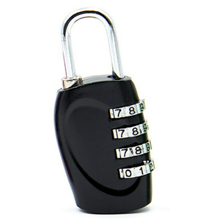 KABOER 4 Digit Combination Padlock Number Luggage Travel Code Lock Black/White