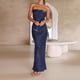 thumbnail image 4 of Vestidos de Fiesta Elegantes ajustado para mujer con hombros descubiertos y espalda descubierta ropa de fiesta elegante Ygjytge azul oscuro T XL para Mujer, 4 of 5