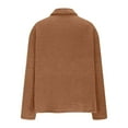 thumbnail image 4 of Womens Sherpa Jackets Fuzzy Warm Winter Jackets Button Down Jackets (Coffee XXL), 4 of 5