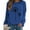Blue, variant on Hueook Spring Shirts for Women Camo Women's Fashion Casual Printed Round Neck Loose Long Sleeve Capless Sweatshirt Top Blue XL