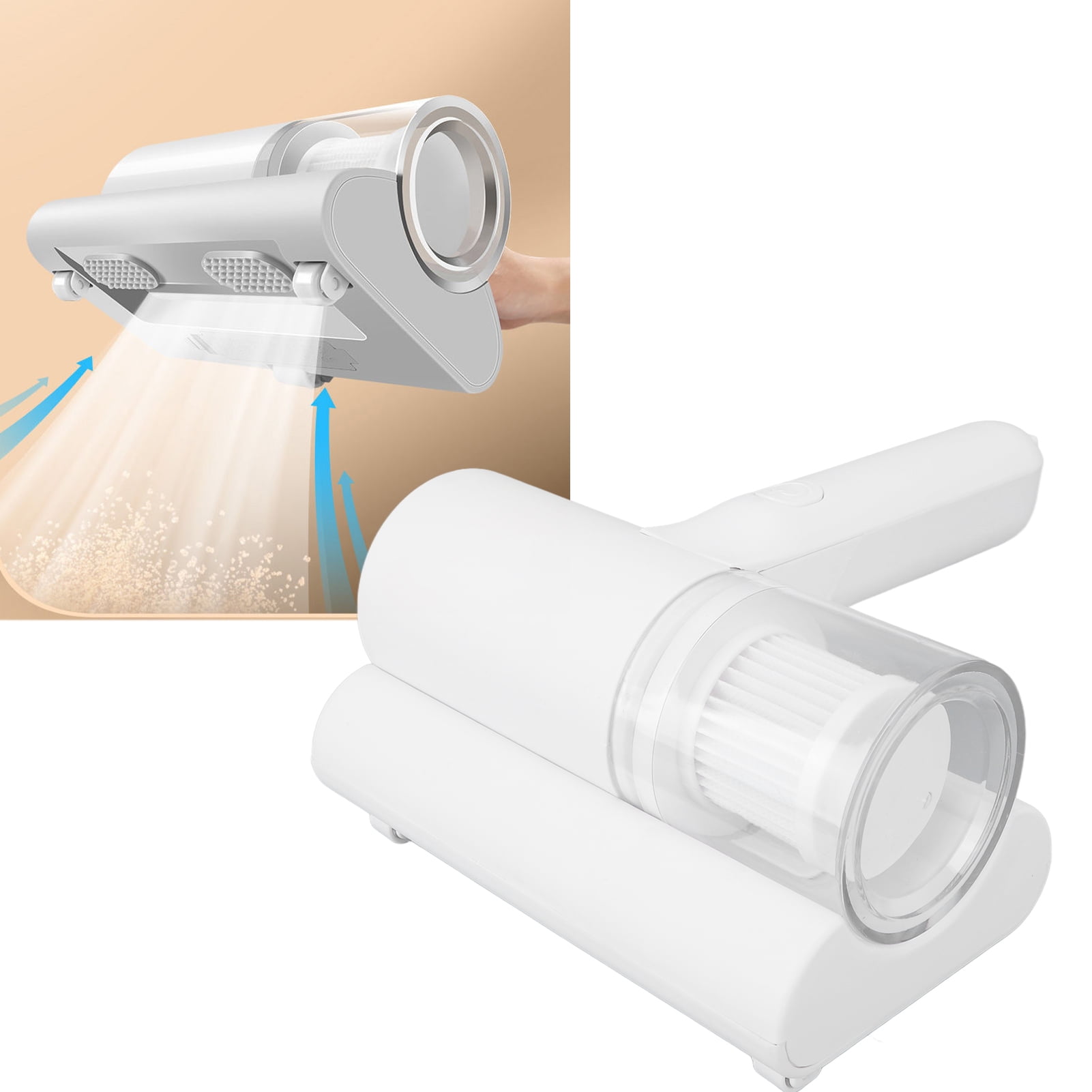 FAGINEY UV Mattress Vacuum,Cordless Mattress Vacuum Cleaner Long UV Wavelength Mite Removal Handheld Vacuum Machine For Bed Sofa,Handheld Mattress Vacuum