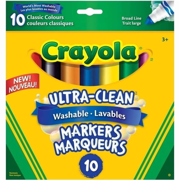Crayola 10 Ultra-Clean Washable Broad Line Markers