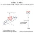thumbnail image 6 of Rosec Jewels IGI Certified 1 Carat Lab Grown Pink Diamond Heart Engagement Ring (Fancy Pink Color - VS1 Clarity) - Gift for Special Occasions, 925 Sterling Silver, US 4.00, 6 of 7
