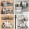 thumbnail image 2 of Solución de almacenamiento duradera para baño y cocina, ganchos adhesivos para estantes de esquina, paquete de 5, sujeción fuerte, 2 of 5