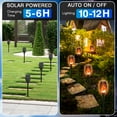 thumbnail image 3 of Upgraded Outdoor LED Lights, 6 Pack Solar Lights for Outside with Flickering Flame, Solar Torch Flame Lights, Mini Solar Landscape Lights Waterproof for Pathway Porch Yard Decorations, 3 of 8