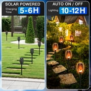 Flickering Flame Solar Lights Outdoor, 4 Pack Solar Torch Lights for Outside, Solar Garden Stake Lights LED Waterproof for Outdoor Decor Yard Patio Pathway Landscape Christma H-alloween