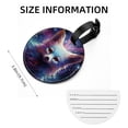 thumbnail image 5 of Starry Animals 2pcs PU Leather Round Bag Tags Suitcase Handbag Tags with Privacy Cover and Name ID Tag for Travel Luggage, Handbags, Backpacks, School Bags, 5 of 6