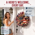 thumbnail image 3 of Patriotic Wreath for Front Door, 4th of July Outdoor Decorations, Festival Celebration Flag Printed Wreath, 3 of 8