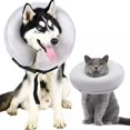 thumbnail image 4 of ZNNGRNJE Gray PVC Short Plush Pet Inflatable Anti Bite Neck Protective Recovery Collar for Dogs(S) ZR721-34199, 4 of 10