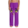 thumbnail image 4 of Purple Boys Anime Face Print Sweatpants Kawaii Manga Style Lounge Pants Soft Stretchy Kids Elastic Waistband Casual Bottoms with Pockets,Size 13 T, 4 of 9