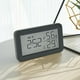 thumbnail image 4 of Reloj digital con higrómetro y temperatura, pantalla grande, reloj eléctrico de moda. Negro, 4 of 7