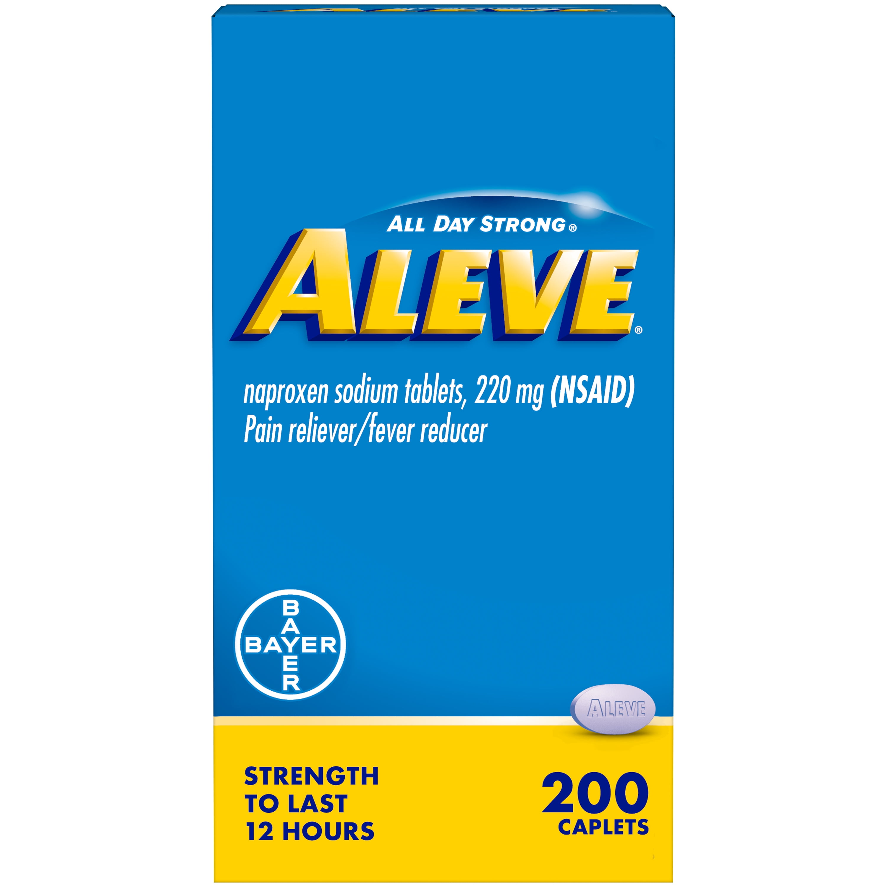 Aleve Pain Reliever Naproxen Sodium Caplets ‐ 200 Count