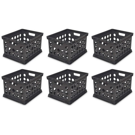 Plastic Stacking Cabinet - 6) Sterilite 16939006 Plastic Heavy Duty File Crate Stacking Storage Containers