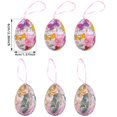 thumbnail image 3 of XIAOLE 6pcs Easter Eggs Hanging Tree Ornaments With Cartoon Rabbit Painting , Decorative Hand Painted Eggs Diy Crafts Ornaments With For Easter Decoration, 3 of 6