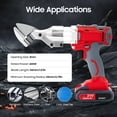 thumbnail image 6 of Heavy Duty Electric Sheet Metal Cutter Tin Snip Handheld Shear Cutting Tool 21V, 6 of 13