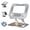silver, variant on XYvans Tablet Stand Holder with 360° Rotating Base, Universal Foldable Adjustable Aluminum Alloy Stand for Desk Compatible with iPad, Samsung Galaxy Tab, Black
