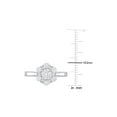 thumbnail image 4 of 1.00 Carat (Ctw G-H, I1-I2) Diamond Cluster Engagement Ring in 14K White Gold for Women, 4 of 6