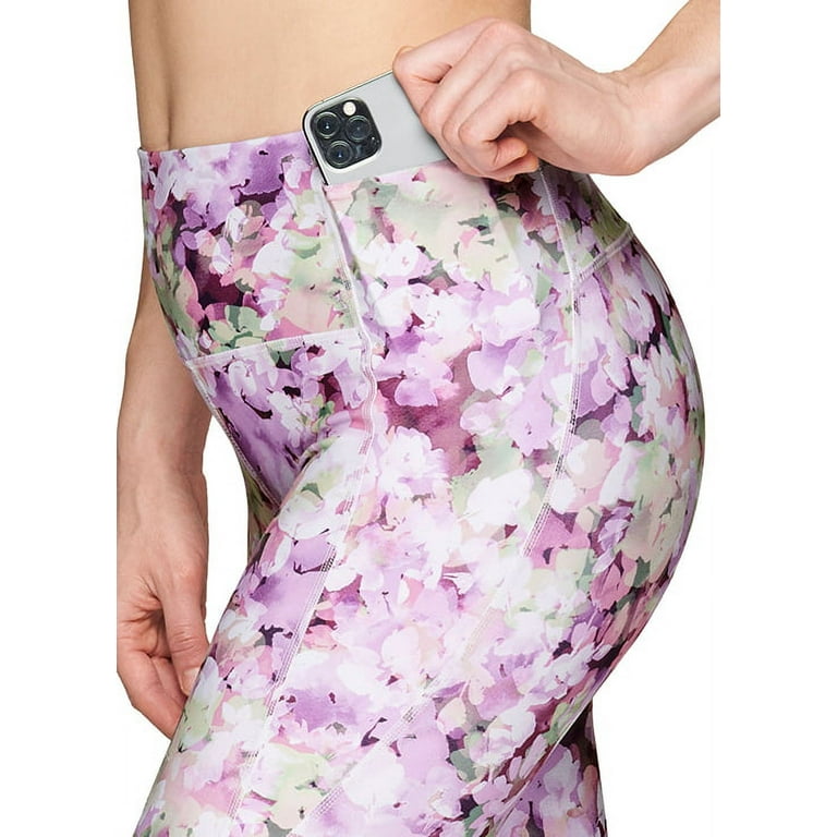 RBX Active Women's Sweet Floral Printed Squat Proof Yoga Legging With  Pockets