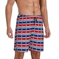 thumbnail image 2 of Kdxio Fourth Of July Print Mens Sleep Shorts Bottoms Soft Comfy Pajama Wear Pants with Drawstring Pockets, 2 of 5