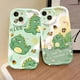 thumbnail image 2 of Ctue-funda de silicona suave para teléfono móvil, carcasa con diseño de dinosaurio ondulado para iPhone 15, 14, 11 Pro Max, 13, 12 Mini, XR, XS, X, 8, 7, 6, 6S Plus, SE 2020, 2 of 4
