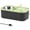 Green, variant on LINFANG 2 in 1 Cat Water Fountain and Food Bowl 3L Capacity Pet Water Dispenser with Quadruple Filtration System Automatic Fountain and Stainless Steel Bowl for Cats