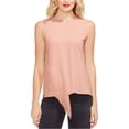 thumbnail image 1 of Vince Camuto Blusa asimétrica con flecos para mujer, rosa, mediana, 1 of 2